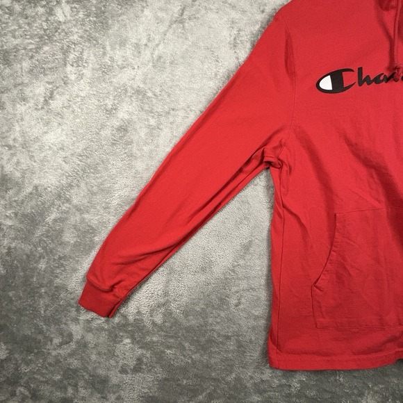 Champion Men's M Mid Weight T-Shirt Hoodie LS Red Cotton SEE DESCRIPTION - Picture 10 of 16